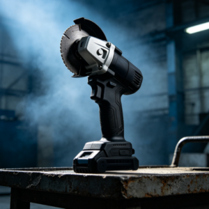 Lightweight brushless angle grinder for home use, a metal cutting and grinding tool.