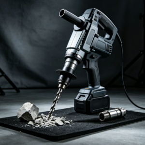 Powerful impact electric hammer for construction site concrete chiseling