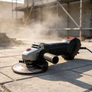 Portable brushless angle grinder for multi-functional stone grinding.